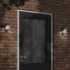 Buitenwandlamp met sensor gegoten aluminium zwart>vidaXL Sale
