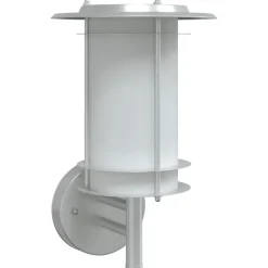 Verlichting*vidaXL Buitenwandlamp roestvrij staal kleurig Zilver