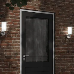 Verlichting*vidaXL Buitenwandlamp roestvrij staal kleurig Zilver