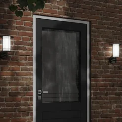 Verlichting*vidaXL Buitenwandlamp roestvrij staal Zwart