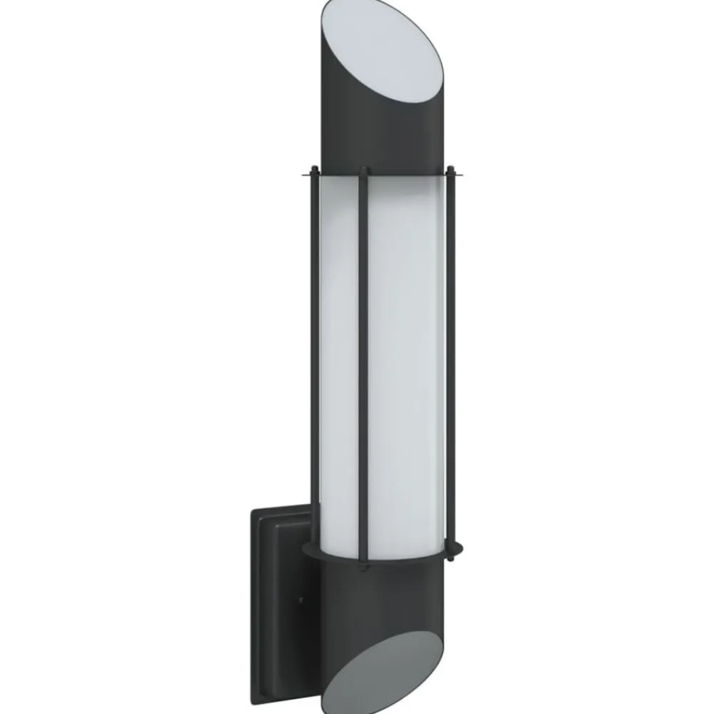 Verlichting*vidaXL Buitenwandlamp roestvrij staal Zwart