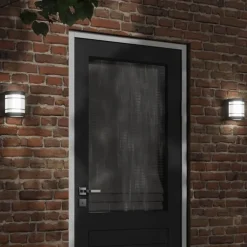 Verlichting*vidaXL Buitenwandlamp roestvrij staal Zwart