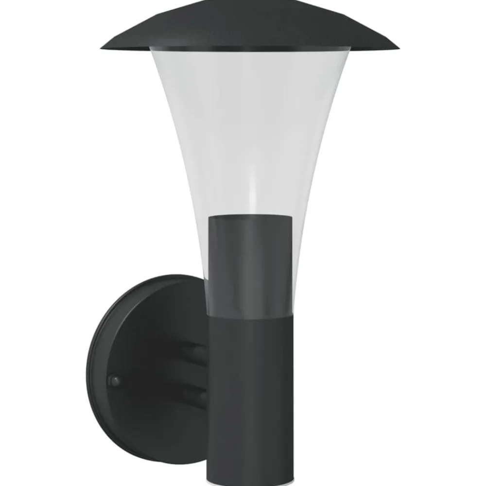 Verlichting*vidaXL Buitenwandlamp roestvrij staal Zwart