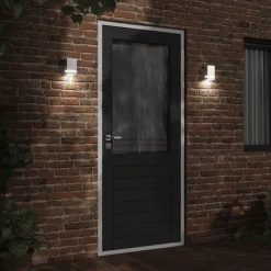Verlichting*vidaXL Buitenwandlamp roestvrij staal kleurig Zilver