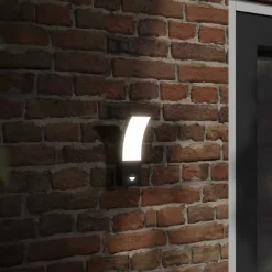 Buitenwandlampen 2 st LED met sensors gegoten aluminium>vidaXL Online