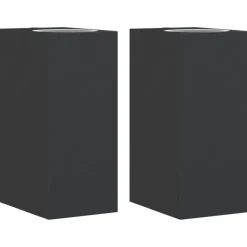 Verlichting*vidaXL Buitenwandlampen 2 st gegoten aluminium zwart
