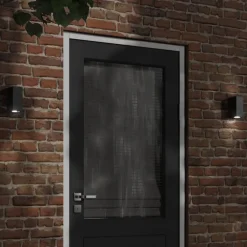 Verlichting*vidaXL Buitenwandlampen 2 st gegoten aluminium zwart