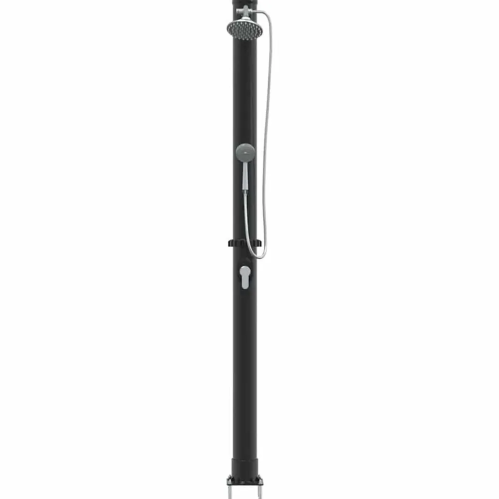 Buitenzonne-douche Zwart 217 cm PVC en Aluminium>vidaXL Best