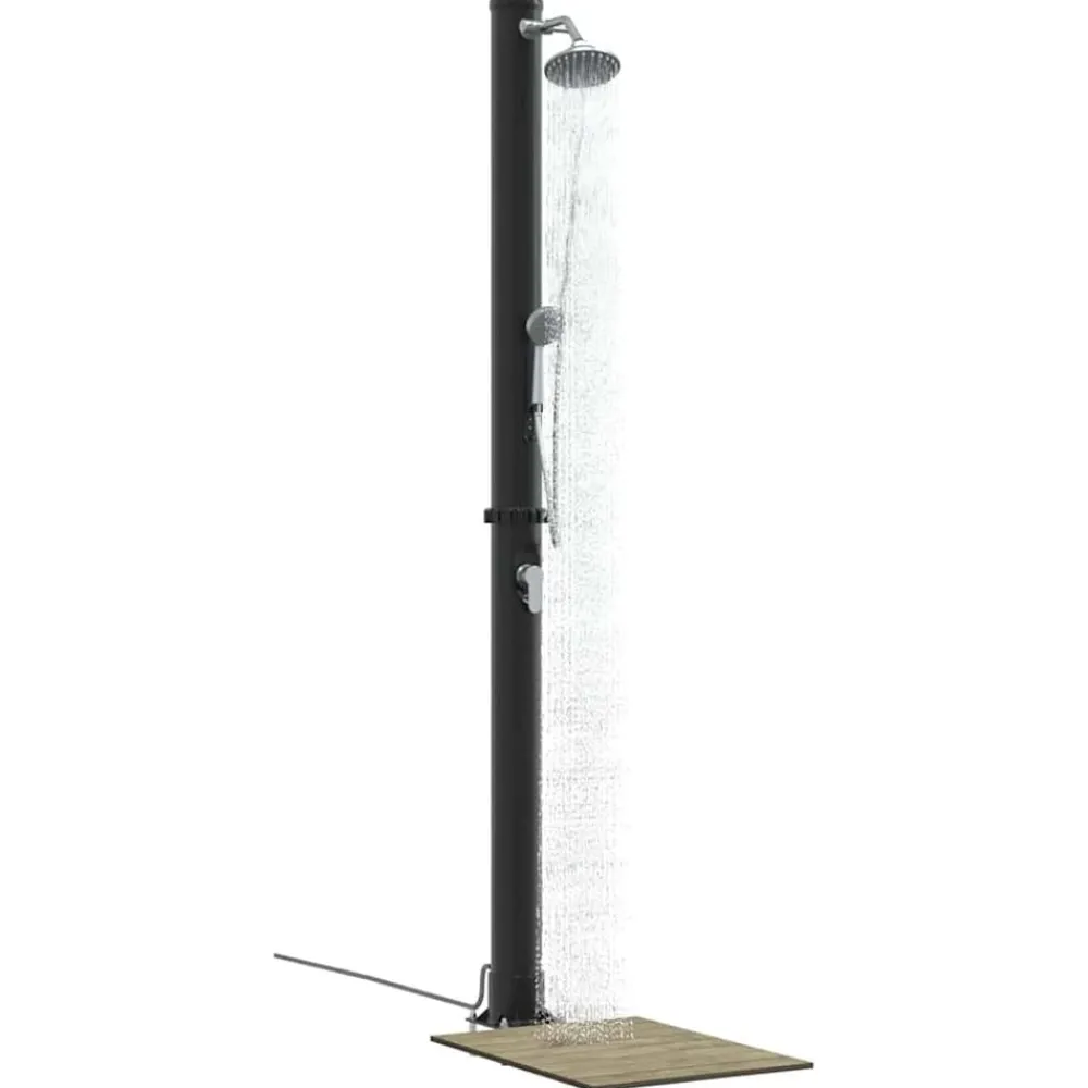 Buitenzonne-douche Zwart 217 cm PVC en Aluminium>vidaXL Best