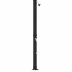 Buitenzonne-douche Zwart 217 cm PVC en Aluminium>vidaXL Outlet