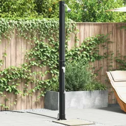 Buitenzonne-douche Zwart 217 cm PVC en Aluminium>vidaXL Outlet