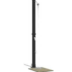 Buitenzonne-douche Zwart 217 cm PVC en Aluminium><noscript><img width=
