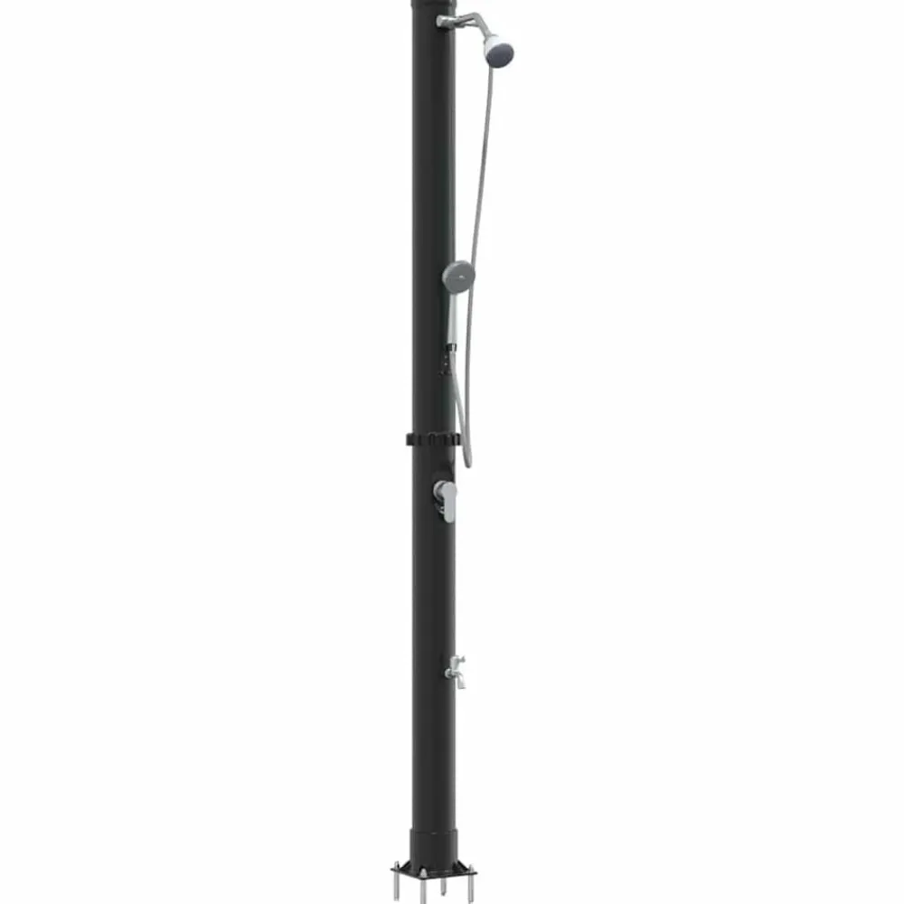 Buitenzonne-douche Zwart 217 cm PVC en Aluminium>vidaXL Sale