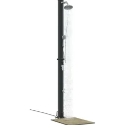 Buitenzonne-douche Zwart 217 cm PVC en Aluminium><noscript><img width=