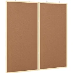 Bulletinbord Bruin 80 x 80 x 1.4 cm Massief grenenhout>vidaXL Hot