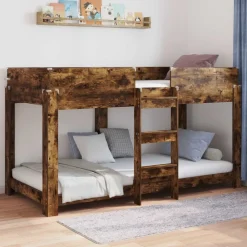 Bedden & Accessoires*vidaXL Bunk Bed voor Kinderen 100 x 200 cm Bewerkt hout Gerookt eiken