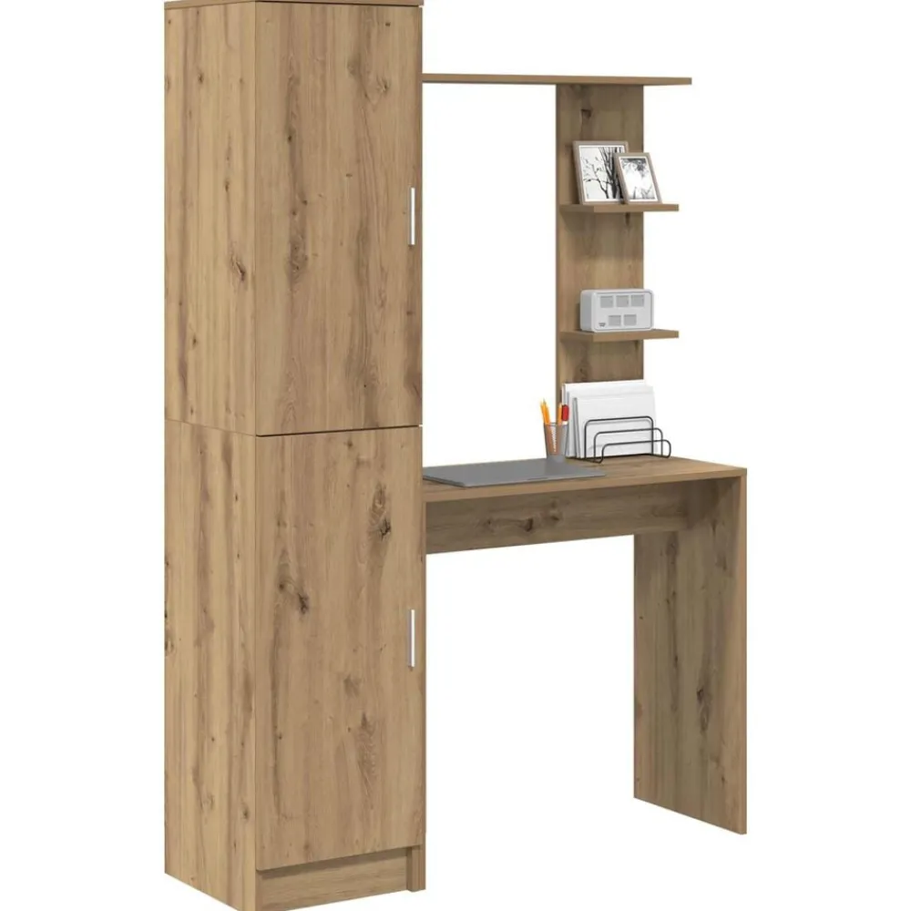 Kantoormeubelen*vidaXL Bureau 2 pcs Artisan Eiken artisanaal eikenkleurig