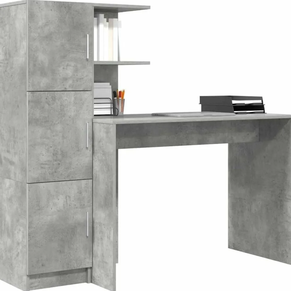Bureau 2 pcs Beton Grijs>vidaXL