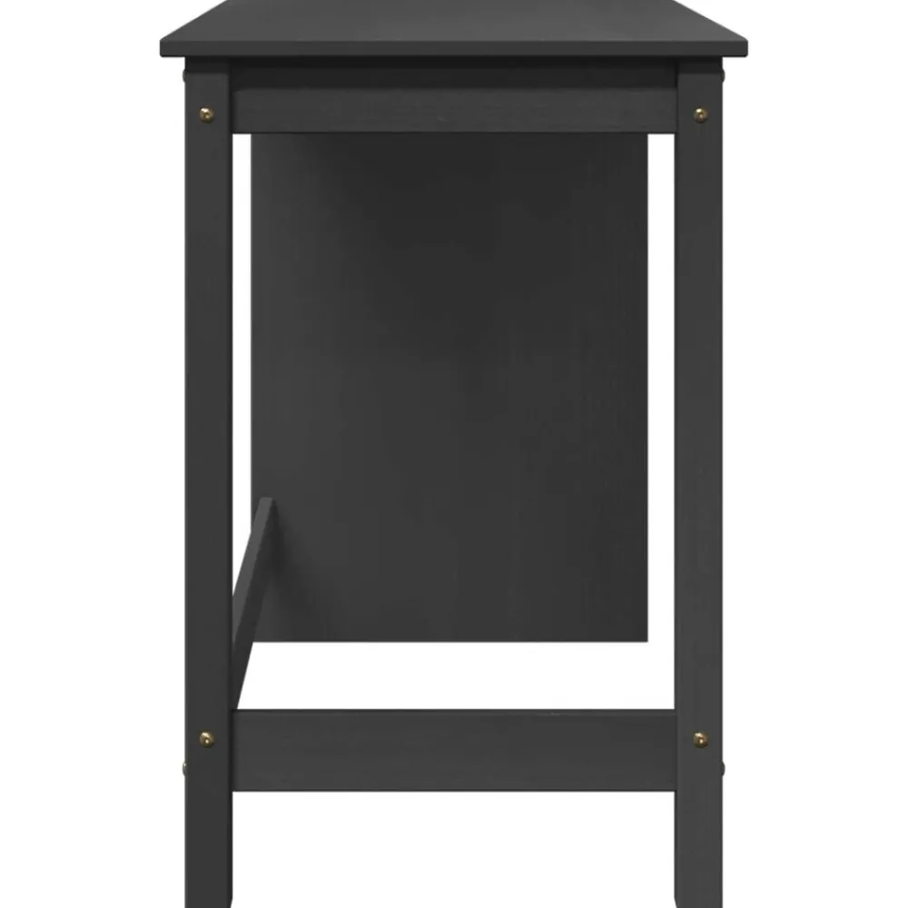 Kantoormeubelen*vidaXL Bureau 112 x 50 x 75 cm Massief Vurenhout Grijs