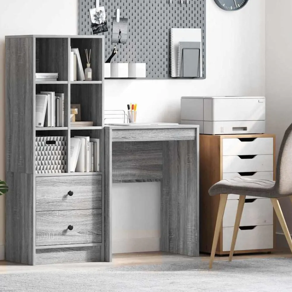 Kantoormeubelen*vidaXL Bureau 60 x 40 x 76 cm Grijs sonoma