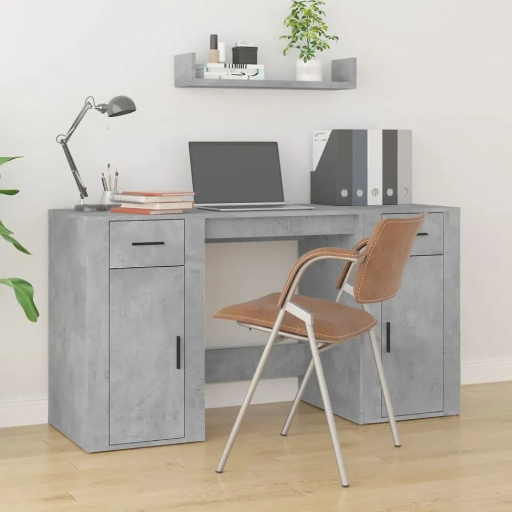 Bureau met kast bewerkt hout>vidaXL Discount