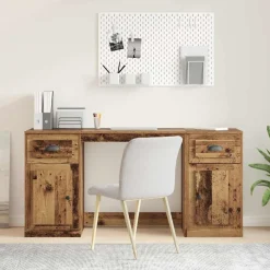 Bureau met kast 154,5 x 50 x 75 cm Bewerkt hout>vidaXL
