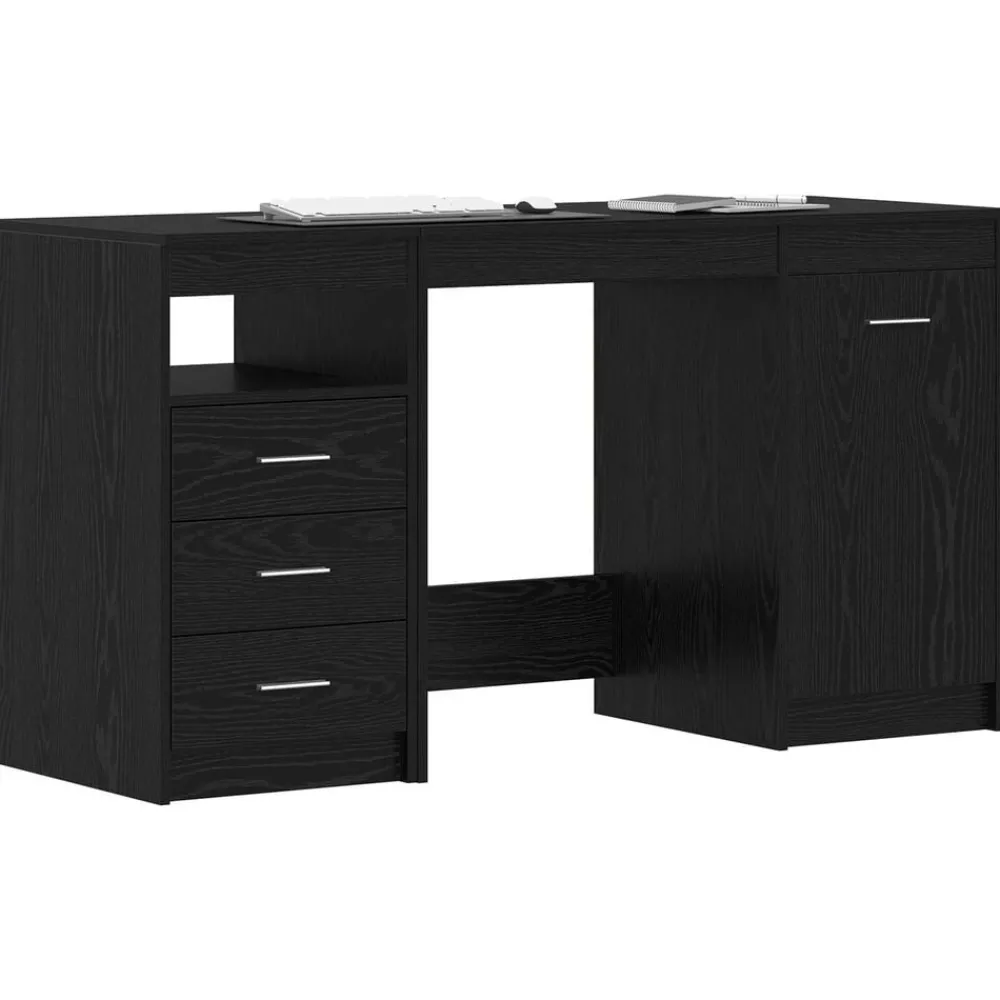 Bureau met lade 2 pcs 140 x 50 x 76 cm Bewerkt hout>vidaXL Best