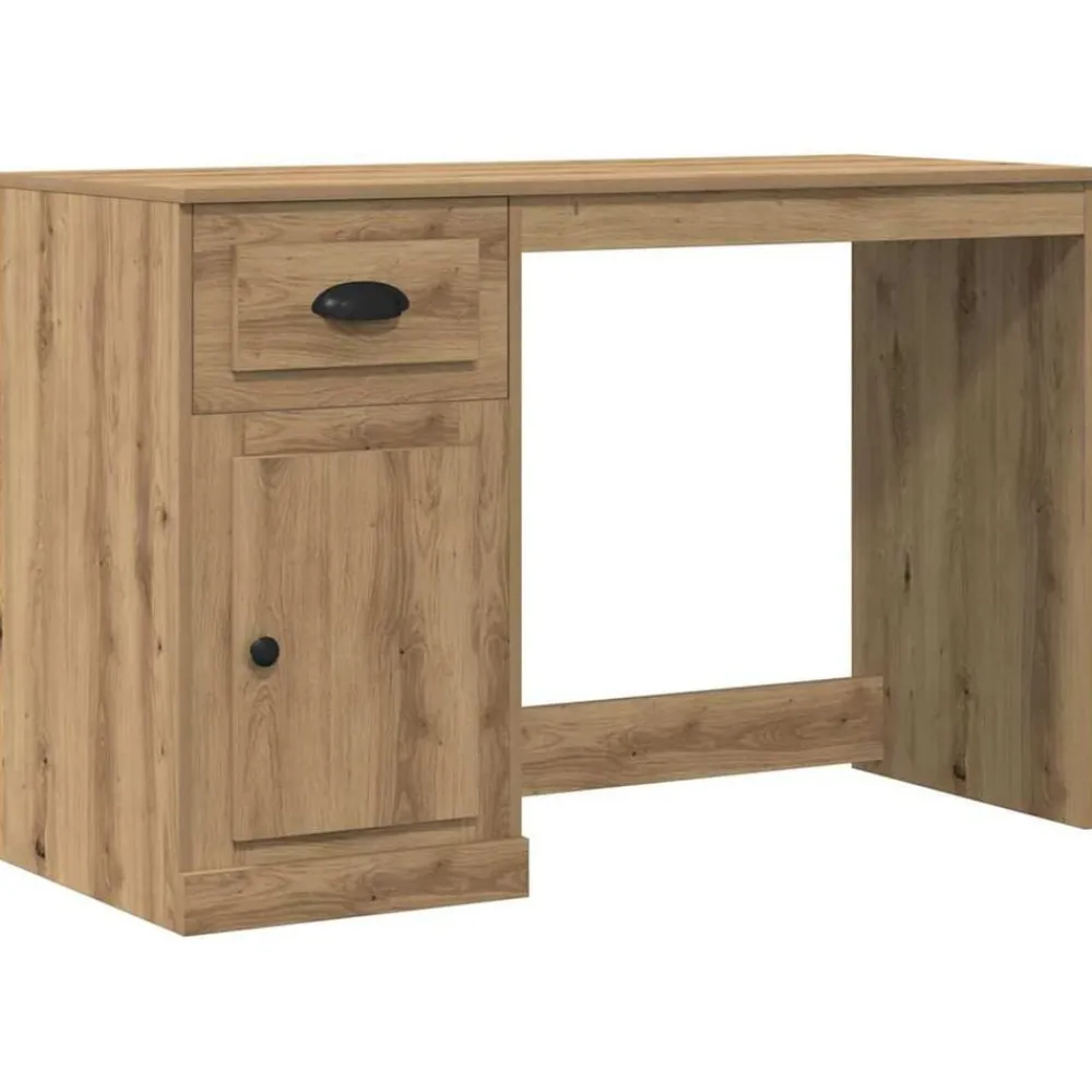 Bureau met lade Artisan Eiken 50 x 115 x 75 cm Bewerkt hout>vidaXL Online