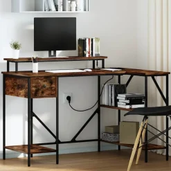 Bureau met lade 120 x 79 x 86,5 cm Bewerkt hout>vidaXL Sale