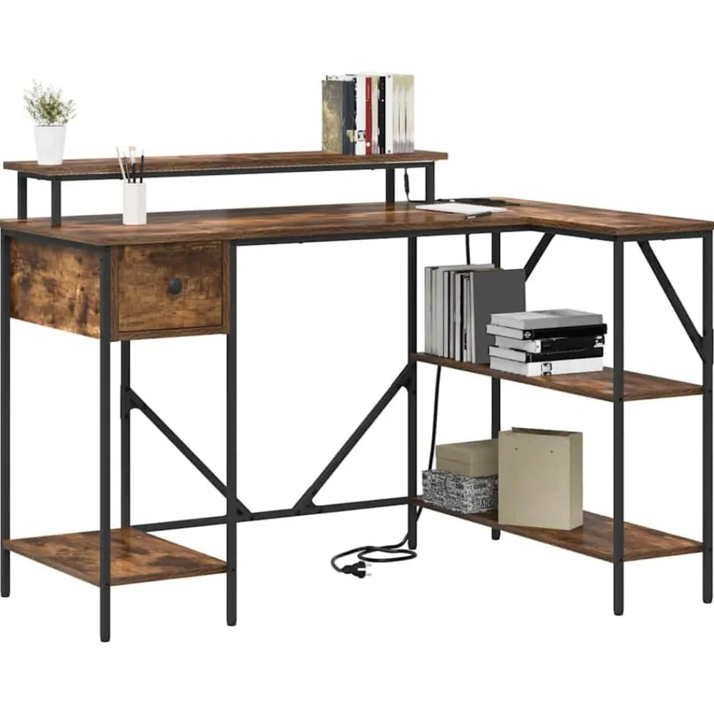 Bureau met lade 120 x 79 x 86,5 cm Bewerkt hout>vidaXL Sale