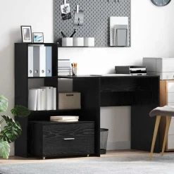 Bureau met lade 131,5 x 50 x 106,5 cm Bewerkt hout>vidaXL