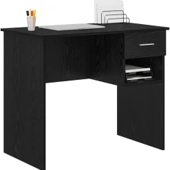 Bureau met lade 90 x 49 x 75 cm Bewerkt hout><noscript><img width=
