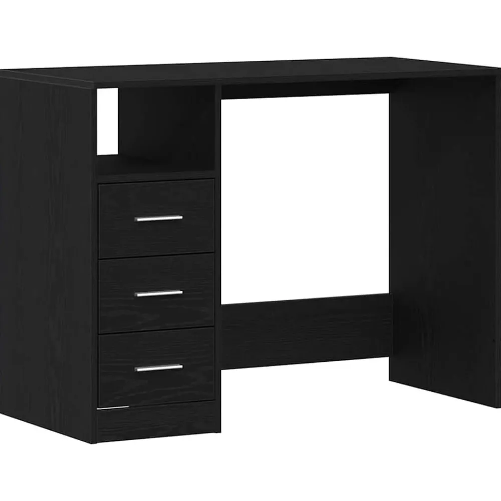 Bureau met lades 102x50x76 cm bewerkt hout kleur>vidaXL Online