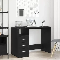 Bureau met lades 102x50x76 cm bewerkt hout kleur>vidaXL Online