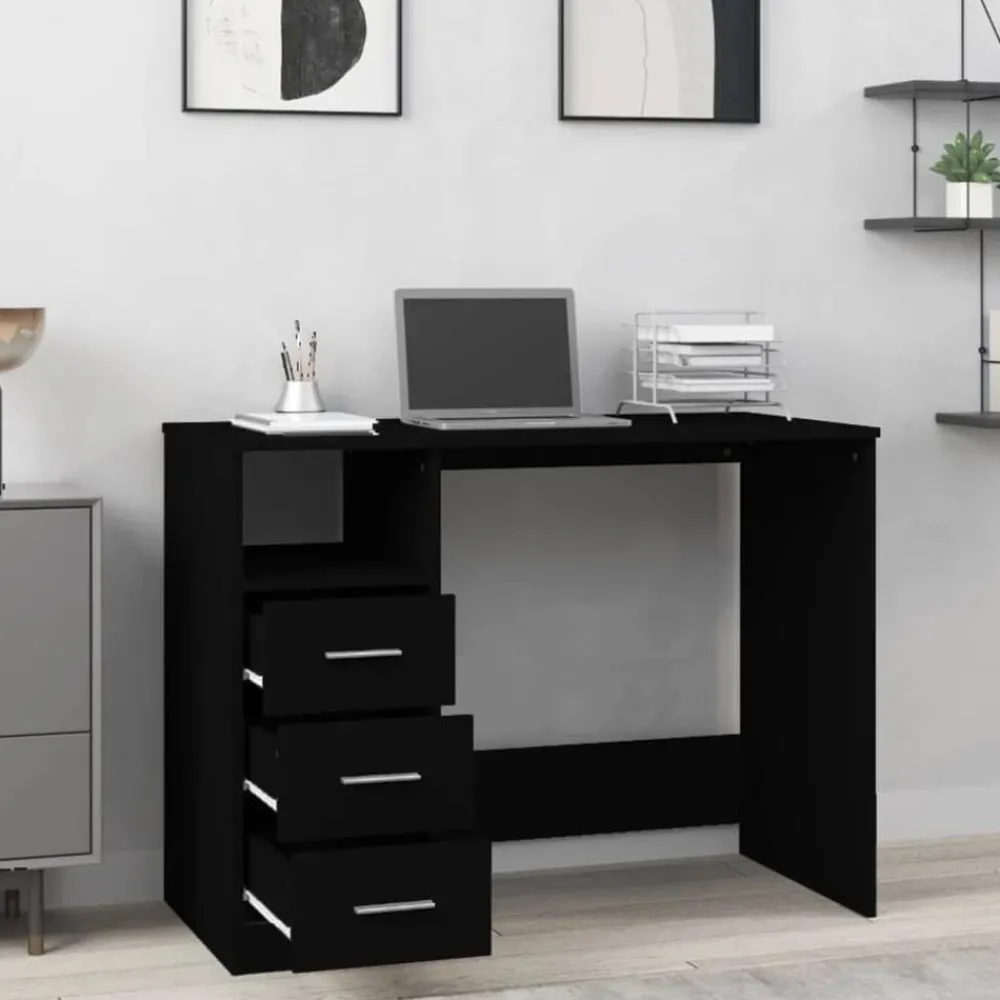 Bureau met lades 102x50x76 cm bewerkt hout>vidaXL Hot