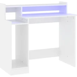 Bureau met LED-verlichting 97x45x90 cm bewerkt hout>vidaXL Online