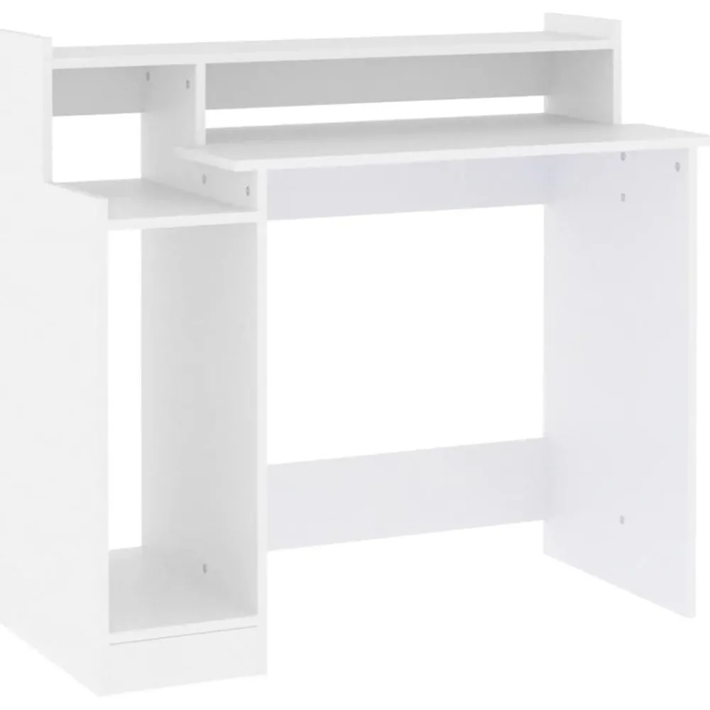 Bureau met LED-verlichting 97x45x90 cm bewerkt hout>vidaXL Online