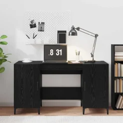 Bureau met opslag 140 x 50 x 75 cm Bewerkt hout>vidaXL Online
