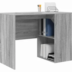Bureau met plank 102 x 50 x 75 cm Bewerkt hout><noscript><img width=
