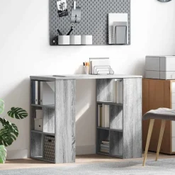 Bureau met plank 90 x 50 x 75 cm Bewerkt hout>vidaXL Online
