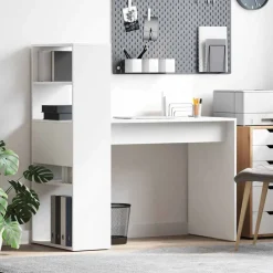 Bureau met plank met opslag 113 x 54 x 120 cm Bewerkt hout>vidaXL