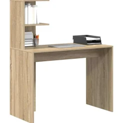 Bureau met plank 102 x 50 x 124 cm Bewerkt hout><noscript><img width=