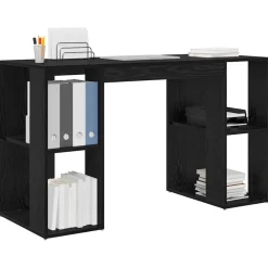 Bureau met plank 130 x 50.5 x 75 cm Bewerkt hout><noscript><img width=