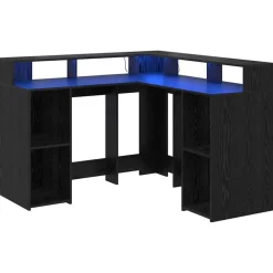 Bureau met plank 130 x 130 x 91 cm Bewerkt hout>vidaXL Sale