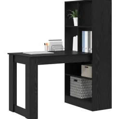 Bureau met plank 122 x 67 x 145 cm Bewerkt hout><noscript><img width=