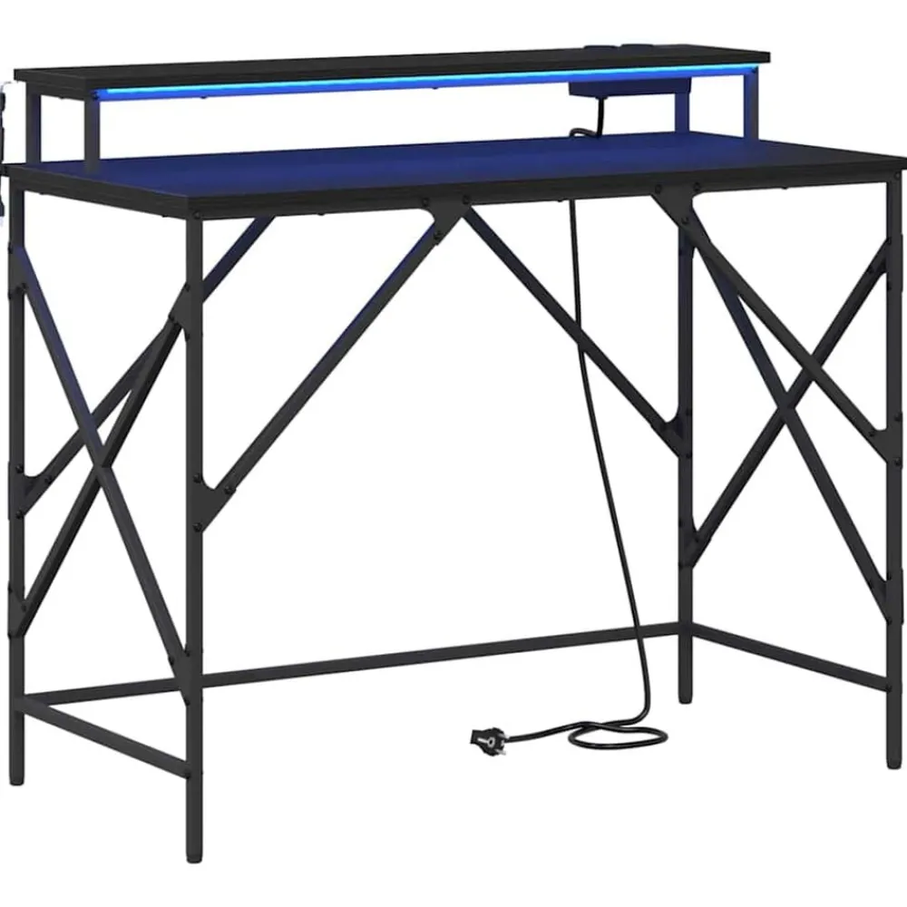 Bureau met plank 100 x 50 x 86,5 cm Bewerkt hout>vidaXL Online