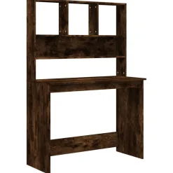 Bureau met schappen 102x45x148 cm bewerkt hout>vidaXL Outlet
