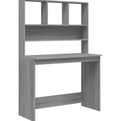 Bureau met schappen 102x45x148 cm bewerkt hout>vidaXL Sale