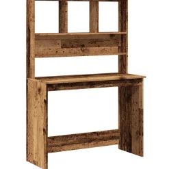 Bureau met schappen 102x45x148 cm bewerkt hout kleurig>vidaXL Outlet