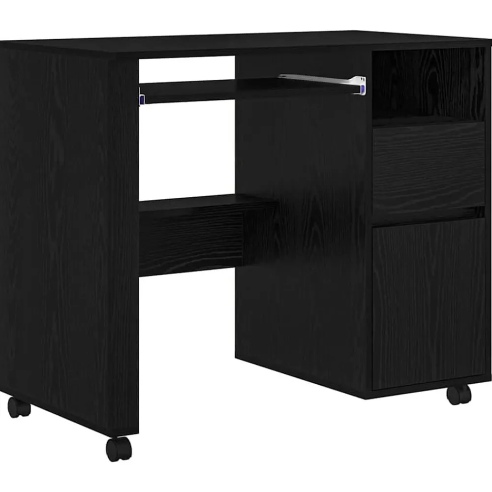Bureau met Wielen 91 x 50 x 77 cm Bewerkt hout>vidaXL Sale
